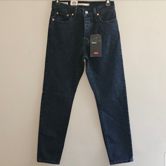 93 LEVI'S WEDGIE INTERGALACTIC ACID WASH JEANS WOMEN'S SIZE 26 - Picture 5 of 13